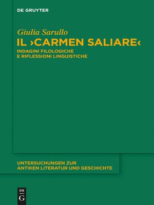 cover image of Il "Carmen Saliare"